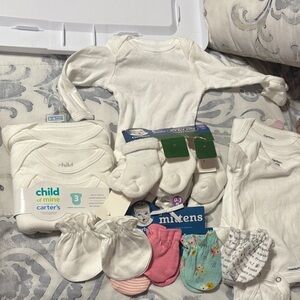 Carter's White and Pink Baby Clothing Set